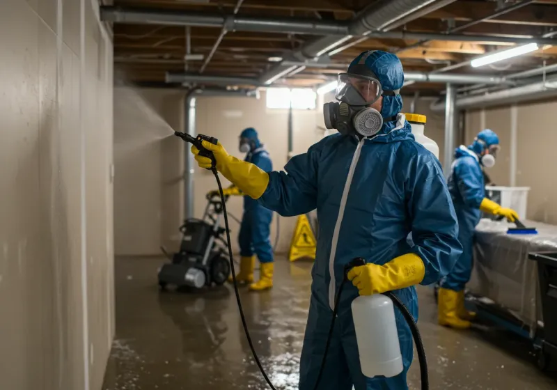 Basement Sanitization and Antimicrobial Treatment process in Fridley, MN