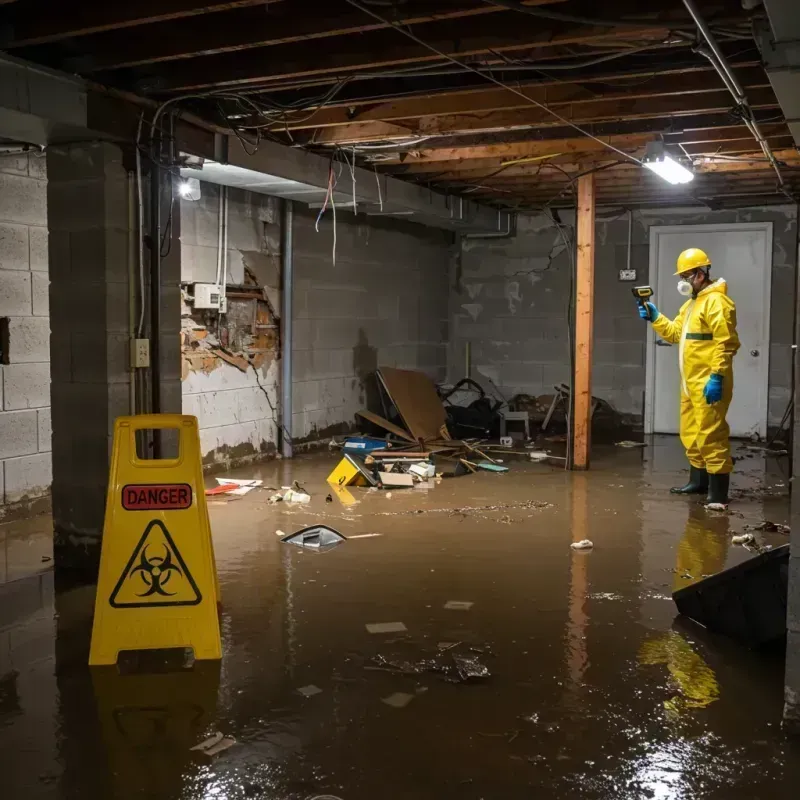 Flooded Basement Electrical Hazard in Fridley, MN Property